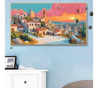 Peinture Numero Adulte Ville, Peinture par Numero Adulte Grande taille XXL 100x200CM Complet Kit Bricolage Loisirs Créatifs Adultes Débutant avec Pinceaux, Décoration Halloween Montgolfière Q6-263
