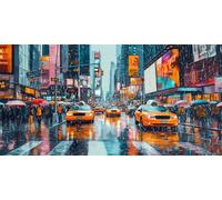 Peinture Numero Adulte voiture, ville Peinture Par NuméRos Enfants, Kit Complet DIY Avec Toile, Peinture Acrylique & Pinceaux, Activité Manuelle Adulte La DéTente, IdéAl Cadeau Femme 50x100cm U-86