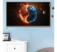 Peinture Numero Adulte Yin Et Yang, Peinture par Numero Adulte Grande taille XXL 90x180 CM Complet Kit Bricolage Loisirs Créatifs Adultes Débutant avec Pinceaux, Décoration Halloween Paysage Q6-585