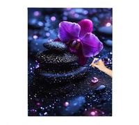 Peinture Numero Adulte Zen, DIY Peinture Enfant Fleur Motif, Loisirs Créatifs Adultes, Paint by Numbers Kit Peintures et Pinceaux, sur Toile 40x50cm pour Noel Decoration Chambre, Cadeau Femme S-52