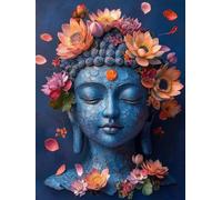 Peinture Numero Adulte Zen Peinture Numero Lotus Paint by Numbers for Adults avec 3 Pinceaux et Acryliques DIY Activité Manuelle Adulte pour Decoration Maison, Cadeau Femme 40 x 60 cm -zjn2507B5