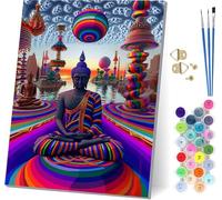 Peinture Numero Adulte Zen, Peinture Numero Paysage, DIY Activité Manuelle Adulte, Paint by Numbers for Adults Kits avec Pinceaux et Peintures, Pour Décoration Maison, Cadeau Femme 40x50cm I-2545