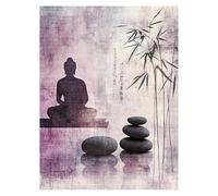Peinture Numero Adulte Zen, Toile Peinture Numero Enfant Débutants Art, Canevas Kit Complet Adulte 80 x 60 CM Avec Pinceaux et Acrylique, DIY Paint by Numbers pour Tableau Decoration Murale LSJ-1944
