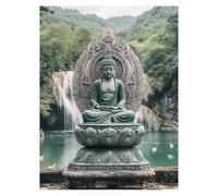 Peinture Numero Adulte Zen Toile Peinture Numero Enfant Paysage Activité Manuelle Adulte Wall Art Supplies 40x55 CM, Bricolage Couleur Paint by Numbers pour Cadeau Femme Decoration Murale model-8195