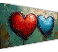 Peinture Numero Amour Peinture par Numero Adulte Abstrait Activité Manuelle Adulte,DIY Paint by Numbers Kits avec Pinceaux et Acryliques Peintures,la Décoration de la Maison Cadeaux 60x120 cm L1025