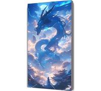 Peinture Numero Animal Peinture par Numero Adulte avec Cadre 30x60cm Dragon Activité Manuelle Adulte,DIY Paint by Numbers Kits avec Pinceaux et Acryliques pour Décoration Maison Cadeaux LE-1084