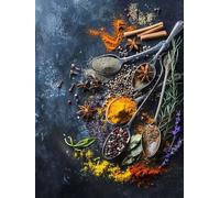 Peinture Numero Assaisonnement Coloriage par Numero, Kits de Peinture au Numéro d'art, Loisirs Créatifs Adultes, DIY Paint by Numbers Acrylique Facile Sur Toile 70x100cm, Décoration Murale J8-742