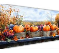 Peinture Numero Automne Peinture par Numero Adulte avec Cadre 40x80cm Jour de Thanksgiving Activité Manuelle Adulte,DIY Paint by Numbers Kits avec Pinceaux et Acryliques, Décor Maison Cadeaux LE-85