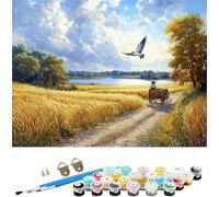 Peinture Numero automne Peinture par Numéros pour Adulte Arbre Peinture Numero Adultes Loisirs Créatifs,DIY Paint by Numbers Kits avec Pinceaux et Acryliques pour Décoration de Maison 60x90cm M-1324