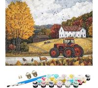 Peinture Numero automne Peinture par Numéros pour Adulte paysage Peinture Numero Adultes Loisirs Créatifs,DIY Paint by Numbers Kits avec Pinceaux et Acryliques pour Décoration de Maison 70X95cm M-1329