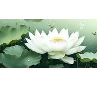 Peinture Numero, Blanc Lotus Peinture par Numero Adulte, DIY kit de Peint à l'huile Numérique Enfant, Avec Toile Infroissable, Pinceaux et Peint Acryliques, Activité Manuelle Adulte 35x70cm L-237