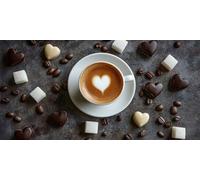 Peinture Numero Café 80x40cm Grand Peinture Numero Adulte Amour Activité Manuelle Adulte Bricolage Kit de Peinture à l'Huile sur Toile Artisanat, Paint by Numbers pour Homme/Femme Cadeau Creatif-y187