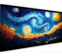 Peinture Numero Ciel étoilé Peinture par Numero Adulte avec Cadre 60x120cm Paysage Activité Manuelle Adulte,DIY Paint by Numbers Kits avec Pinceaux et Acryliques pour Décoration Maison Cadeaux LE-57