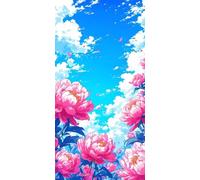 Peinture Numero, Ciel Fleur Peinture par Numero Adulte, DIY kit de Peint à l'huile Numérique Enfant, Avec Toile Infroissable, Pinceaux et Peint Acryliques, Activité Manuelle Adulte 60x120cm L-614