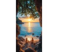 Peinture Numero Coucher de soleil Peinture Acrylique 60x120cm x-237