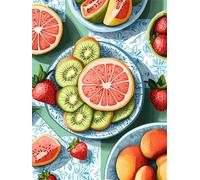 Peinture Numero Cuisine Peinture par Numero Adulte Fruit Activité Manuelle Adulte,DIY Paint by Numbers Kits avec Pinceaux et Acryliques Peintures pour la Décoration de la Maison Cadeaux 20x30cm E1-488
