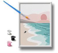 Peinture Numero Enfant Activité Manuelle Fille 5 6 7 8 9 10 11 Ans Bricolage Activite Loisir Creatif DIY Kit Créatifs Paint by Numbers Creation Fournitures Idee Cadeau Anniversaire Garcon Front de Mer