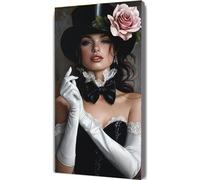 Peinture Numero Femme Peinture par Numero Adulte avec Cadre 40x80cm Sexy Activité Manuelle Adulte, DIY Paint by Numbers Kits avec Pinceaux et Acryliques Peintures pour Décoration Maison Cadeaux LE-198