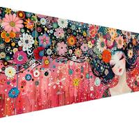Peinture Numero Fleur Peinture par Numero Adulte Dessin animé Painting by Numbers avec Peinture Acrylique et Pinceaux Toile Colorée Kits Loisirs Créatifs Adultes, Decoration Murale 40x80cm r6-389