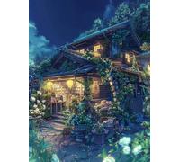 Peinture Numero Maisons Coloriage par Numero Adulte, Kits de Peinture au Numéro d'art, Loisirs Créatifs Adultes, DIY Paint by Numbers Acrylique Facile Sur Toile 20x30cm, Décoration Murale J8-130