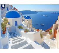 Peinture Numero Mer Peinture par Numero Adulte Italie Activité Manuelle Adulte, DIY Paint by Numbers Kits avec Pinceaux et Acryliques Peintures pour la Décoration de la Maison Cadeaux 50x60cm E1-1632