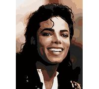 Peinture Numéro Michael Jackson Peinture Numero Adulte Débutant Enfants Peinture Par Numero Bricolage Peintures Kits Pour Numero D'art Adulte Peinture Home Decor Sans Cadre 40X50 Cm