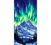 Peinture Numero, Montagne Aurore Peinture par Numero Adulte, DIY kit de Peint à l'huile Numérique Enfant, Avec Toile Infroissable, Pinceaux et Peint Acryliques,Activité Manuelle Adulte 100x200cm L-990