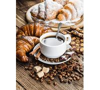 Peinture Numéro Pain Au Café Peinture Numero Adulte Débutant Enfants Peinture Par Numero Bricolage Peintures Kits Pour Numero D'art Adulte Peinture Home Decor Sans Cadre 40X50 Cm