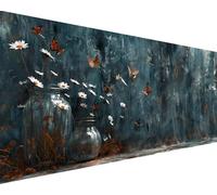 Peinture Numero Papillon Peinture par Numero Adulte Fleur Painting by Numbers avec Peinture Acrylique et Pinceaux Toile Colorée Kits Loisirs Créatifs Adultes, Decoration Murale Cadeau 40x80cm q6-52Z
