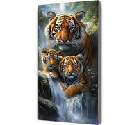 Peinture Numero Tigre Peinture par Numero Adulte avec Cadre 50x100cm Automne Activité Manuelle Adulte,DIY Paint by Numbers Kits avec Pinceaux et Acryliques pour Décoration Maison Cadeaux LE-235