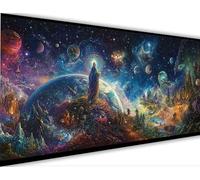 Peinture Numero Univers Peinture par Numero Adulte avec Cadre 50x150cm Paysage Activité Manuelle Adulte,DIY Paint by Numbers Kits avec Pinceaux et Acryliques pour Décoration Maison Cadeaux LE-1181