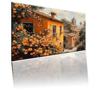 Peinture Numéros Adulte Fleur, DIY Peinture Numero Enfants, Architecture Paint by Numbers avec Peintures et Pinceaux, Loisir Creatif Adulte Numero D'art pour Décoration d'intérieur 90x120cm 2w-622