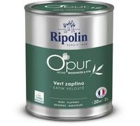 Peinture O'PUR murs, boiseries & radiateurs - RIPOLIN - 472187 - Vert zapfino - Satin veloute - 2 L