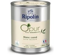 Peinture O'PUR murs, boiseries & radiateurs - RIPOLIN - 472823 - Blanc cassé - Satin veloute - 2 L