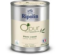 Peinture O'PUR murs. boiseries & radiateurs - RIPOLIN - 472823 - Blanc cassé - Satin veloute - 2 L