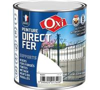 Peinture - OXI - Noir Brillant - 250 mL - Monocouche - Anti-rouille - Intérieur/Extérieur
