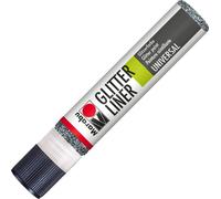 Peinture pailletée Marabu "Glitter Liner" graphite pailleté 25 ml