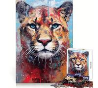 Peinture Palette Puma pour Adultes, Puzzle de 1000 pièces, défi Mental, Jeu d'évasion Calme, pièce de Collection d'art découpée de qualité (38x52cm)