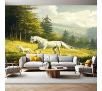 Peinture Papier Peint Panoramique 3D Intissé Peinture à l'huile de mon père et de mon fils Panoramique Peinture Murale pour Salon Chambre à Coucher D'Enfant Maison Personnalisé Déco Murale 350x256 cm