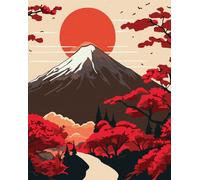 Peinture par chiffres avec cadre Peinture - Mont Fuji 40x50 cm