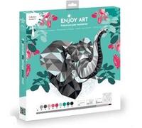 Peinture par nume ros 30x30cm Elephant Aqua