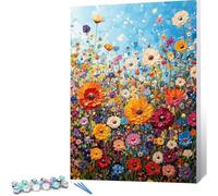 Peinture par Numero Adulte Abstrait DIY Oil Painting Kits on Canvas for Beginner, with Brushes and Acrylic Pigment, Paint by Numbers Enfant Fleurs Loisirs Créatifs Adultes, 40x60 (Sans Cadre) 0j-968