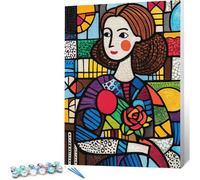 Peinture par Numero Adulte Abstrait DIY Oil Painting Kits on Canvas for Beginner, with Brushes and Acrylic Pigment, Paint by Numbers Enfant Femme Loisirs Créatifs Adultes, 90x120 (Sans Cadre) 0j-972