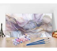 Peinture par Numero Adulte Abstrait Kit de Peinture à l'huile Sur Toile par Numéros pour Adulte Bande Grande taille XXL 50x100cm d'eau Peinte à la Main Painting by Numbers Débutant,Cadeau Femme N5-560