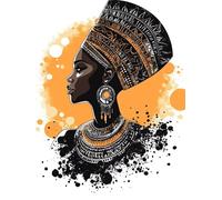 Peinture par Numero Adulte Afrique Peinture par Numéro Débutants, Coloriage par Numéro Adulte avec Pigment Acrylique, Femme Activité Manuelle Enfant Paint by Numbers, Décoration Murale 30x40 cm O-7443