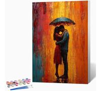 Peinture par Numero Adulte Amour Pluie Loisirs Créatifs Adultes, DIY Coloriage Numerote avec Pigment Acrylique pour Débutants Enfant, Art Peinture Numero, Decoration, Cadeau Femme 100x135cm -WX251020