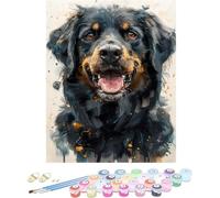 Peinture par Numero Adulte Animal Peinture Numero Chien Painting by Numbers, Loisirs Créatifs Adultes, Kit de Bricolage Couleur Canevas Paintings Kit pour Decoration Maison Sans Cadre 50x80cm 7-S553