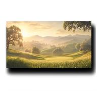 Peinture par Numero Adulte, Arbre Peinture à l'huile par Numéros sur Toile Artisanat avec Pinceaux peinture Acrylique, Adulte Montagne Tableau Decoration Murale, Coffret Cadeau Femme 20X40cm 1-Z-M