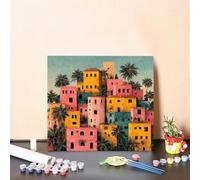 Peinture par Numero Adulte Architecture Peinture Numero Arbre Paint by Numbers, Kit de Bricolage Loisirs Créatifs Adultes Art Creatif par Débutants avec Accessoires, Décor 50x50cm Sans Cadre 0-20S0