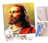 Peinture par Numero Adulte art religieux de Dieu chrétien DIY Peinture à l'huile Numéros Toile Paint by Numbers Peindre par Nombre Kits sans Cadre 40x40cm